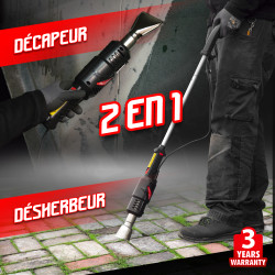 Désherbeur électrique 2 en 1 DET2001BBQ 2000 W ELEM GARDEN TECHNIC Désherbeur électrique 2 en 1 DET2001BBQ 2000 W ELEM GARDEN TECHNIC