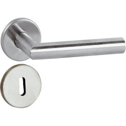 Poignée de porte en inox avec rosace et entrée | LINEA BERTOMANI