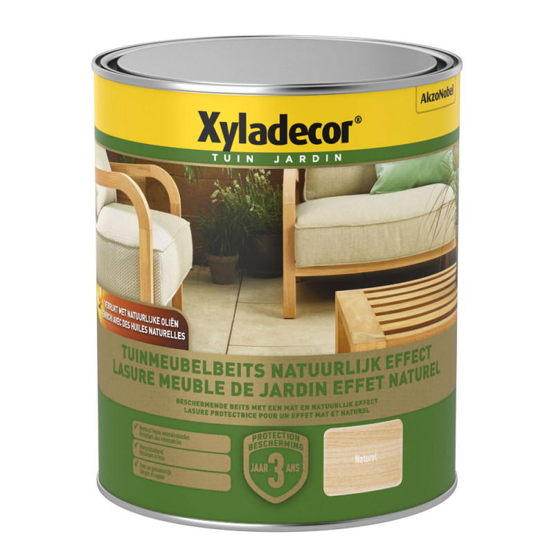 Lasure pour meubles de jardin effet naturel 0,75 L XYLADECOR