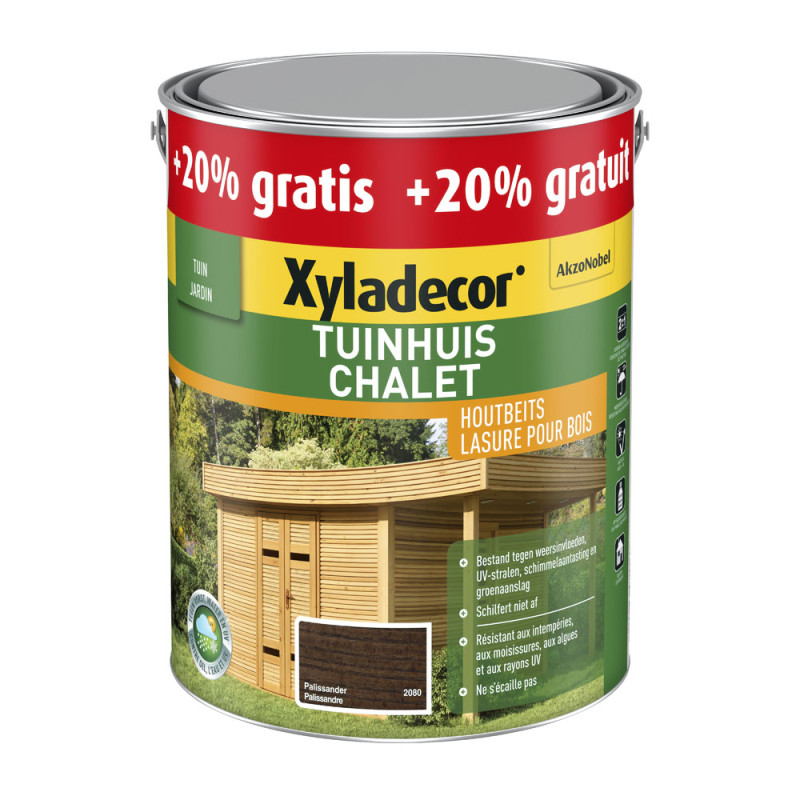 Lasure pour bois Chalet palissandre 2,5 + 0,5 L XYLADECOR