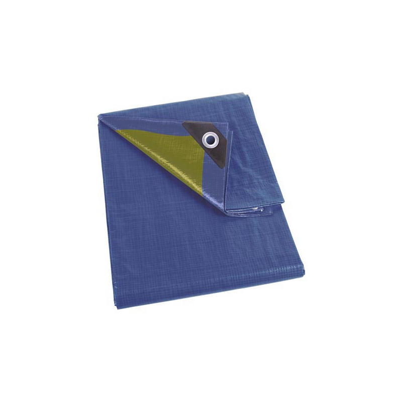 Bâche de protection bleue et kaki 2 x 2 m PEREL