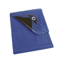 Bâche de protection bleue et noire 4 x 3 m PEREL