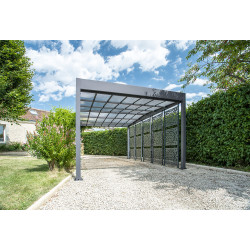 Carport Libeccio en aluminium 16,6 m² avec 5 claustras Carport Libeccio en aluminium 16,6 m² avec 5 claustras
