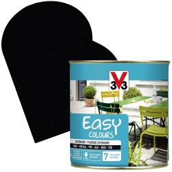 Peinture extérieure Easy Colours Noir Poudré 0,5L V33 – Résistante | V33