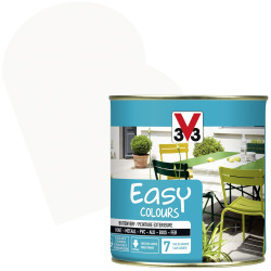 Peinture extérieure V33 Easy Colours Blanc Satiné 0,5L – Facile à appliquer | V33