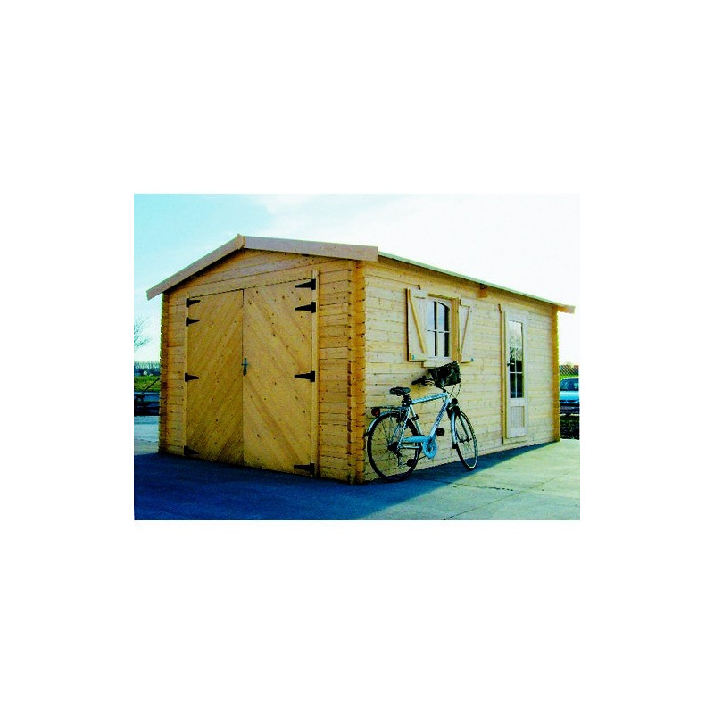 Garage 40 mm 3,58 x 5,38 m avec double porte SOLID