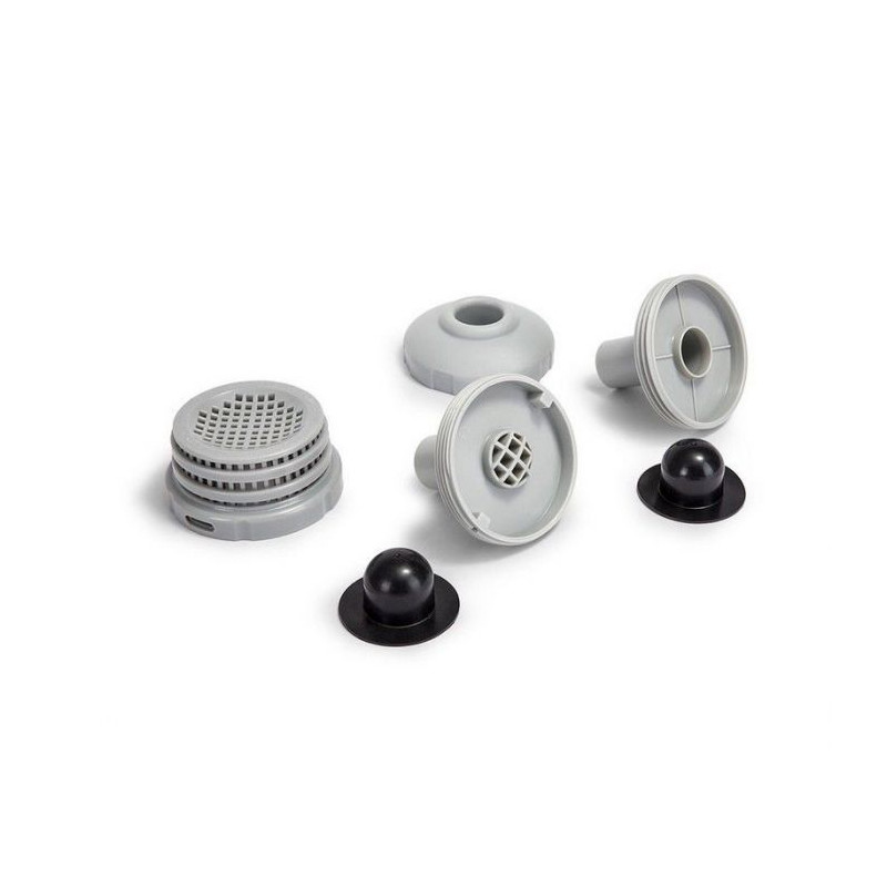 Set de crépines et bouchons pour piscine Ø 32 mm 6 pièces INTEX