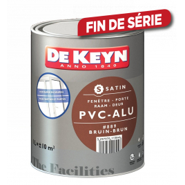 Peinture PVC-Alu brune 1 L DE KEYN