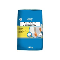 Colle Carrelage KNAUF Blanche 25kg – Tous Matériaux | KNAUF