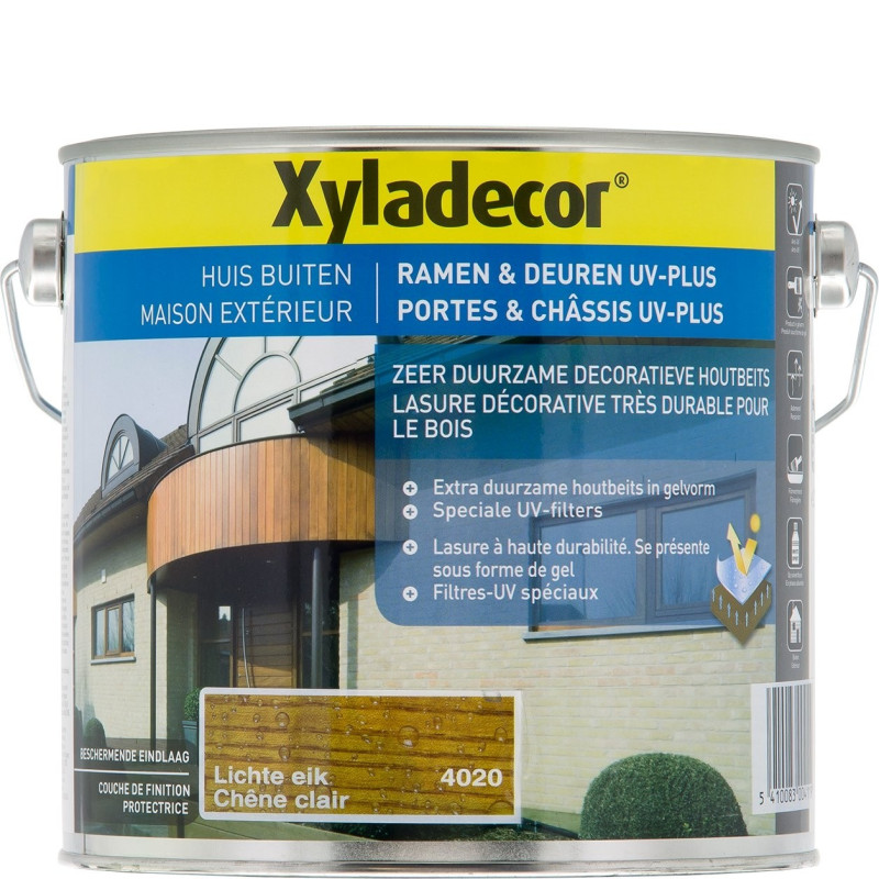 Lasure Porte & Châssis UV-Plus chêne clair 2,5 L XYLADECOR