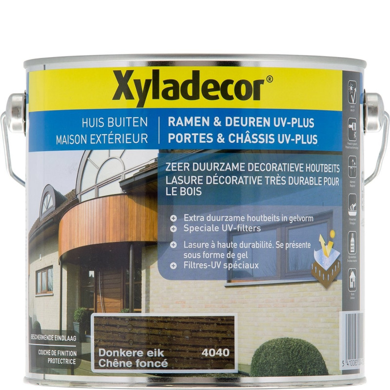 Lasure Porte & Châssis UV-Plus chêne foncé 2,5 L XYLADECOR