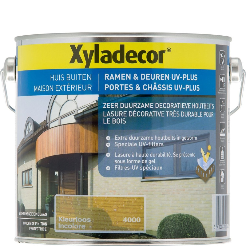 Lasure Porte & Châssis UV-Plus incolore 2,5 L XYLADECOR