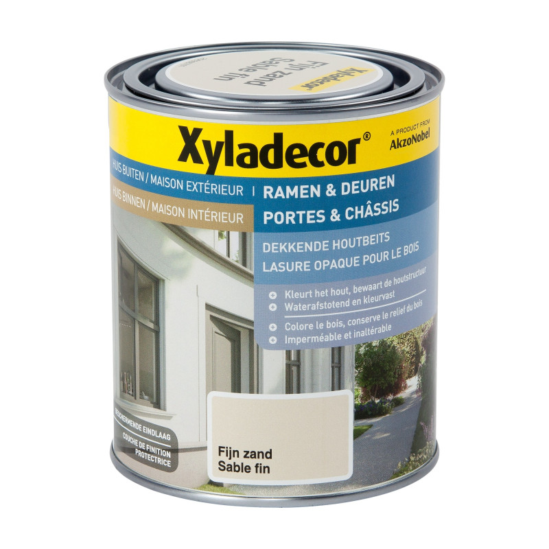 Lasure opaque Porte & Châssis sable 0,75 L XYLADECOR