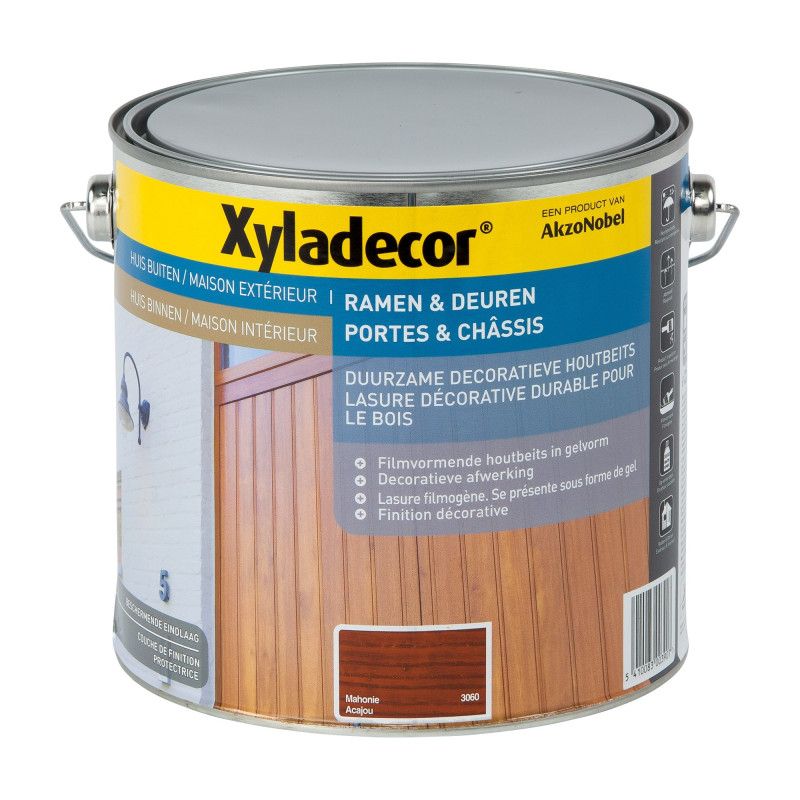 Lasure décorative Porte & Châssis acajou 2,5 L XYLADECOR