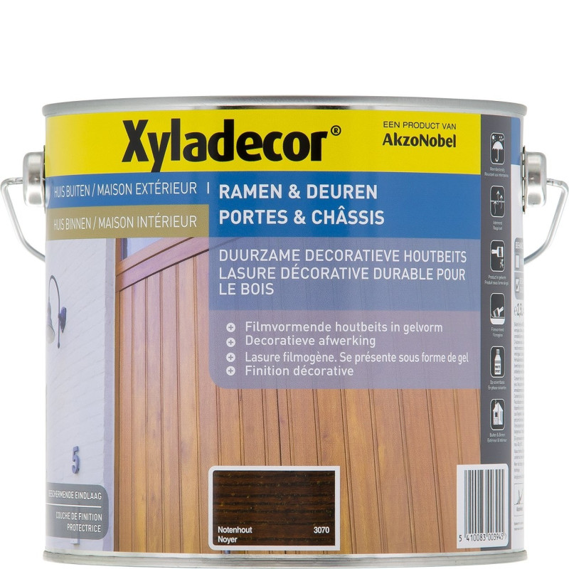 Lasure décorative Porte & Châssis noyer 2,5 L XYLADECOR