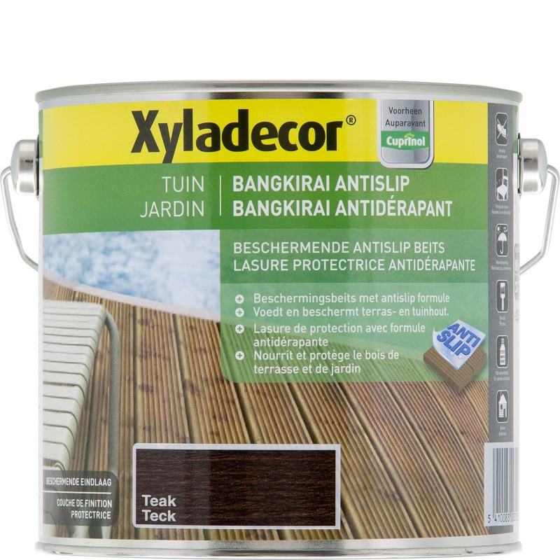 Lasure Bangkirai Antidérapant teck 2,5 L XYLADECOR