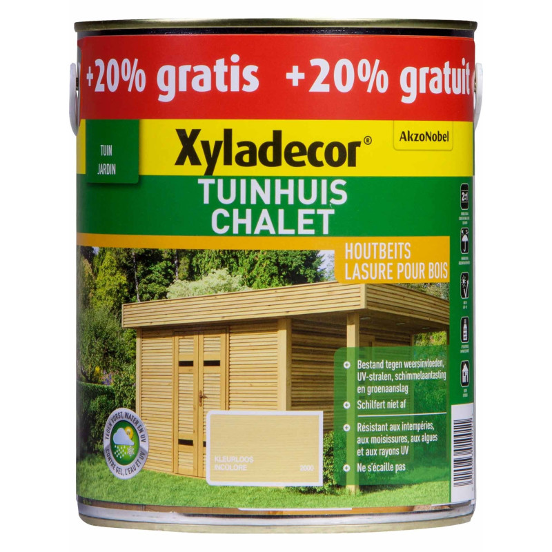 Lasure Chalet incolore 2,5 + 0,5 L gratuit XYLADECOR