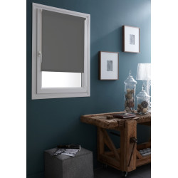 Store enrouleur occultant gris souris – 42x170cm | MADECO