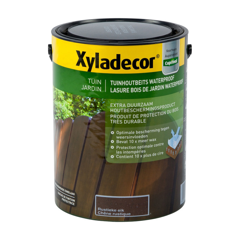 Lasure Bois de jardin Waterproof chêne rustique 5 L XYLADECOR