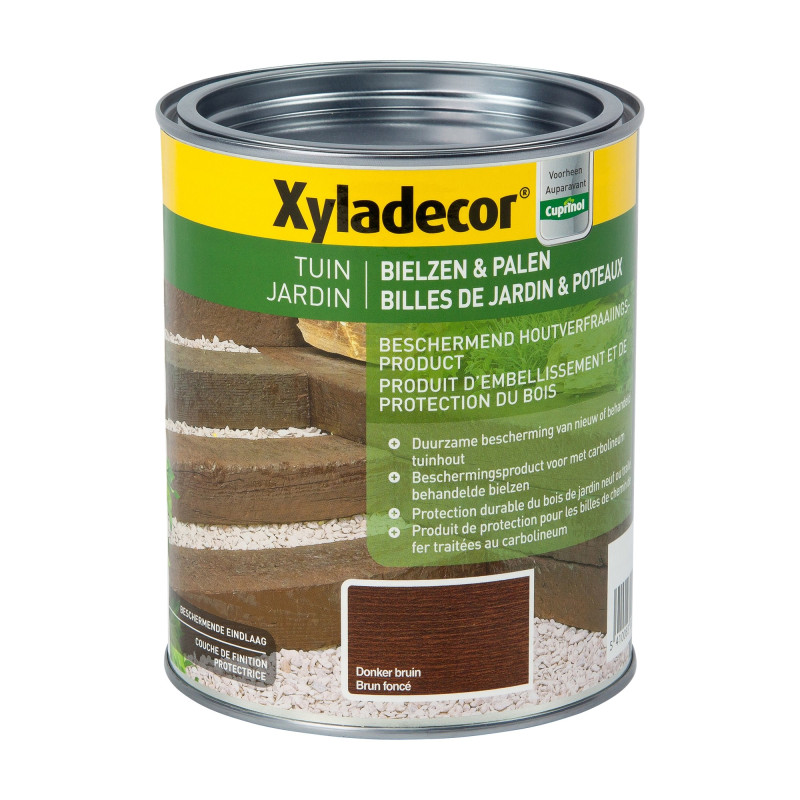 Lasure Billes de jardin & Poteaux brun foncé 1 L XYLADECOR