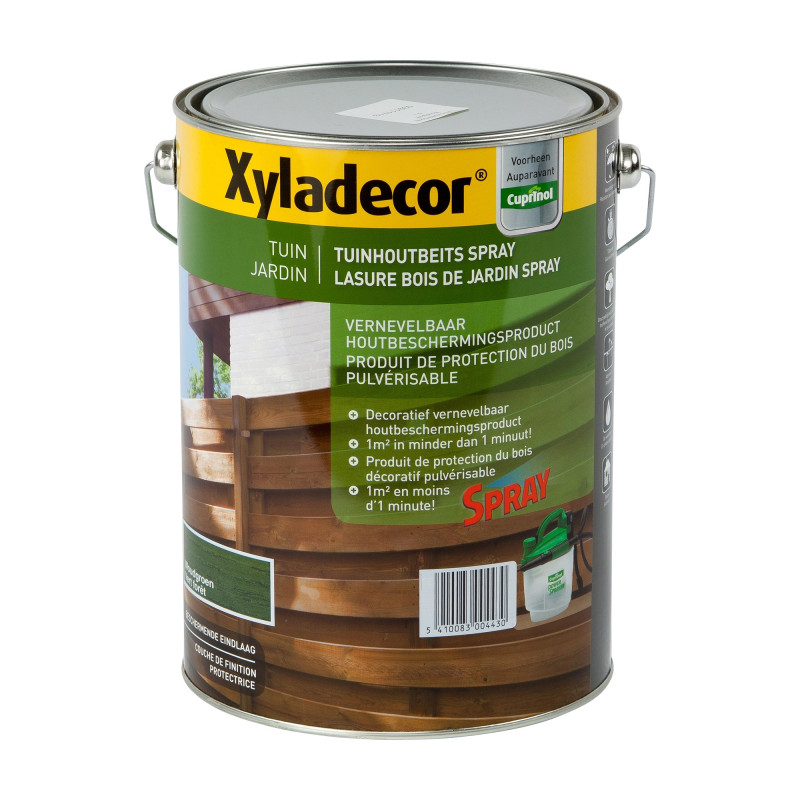 Lasure Bois de jardin Spray vert forêt 5 L XYLADECOR