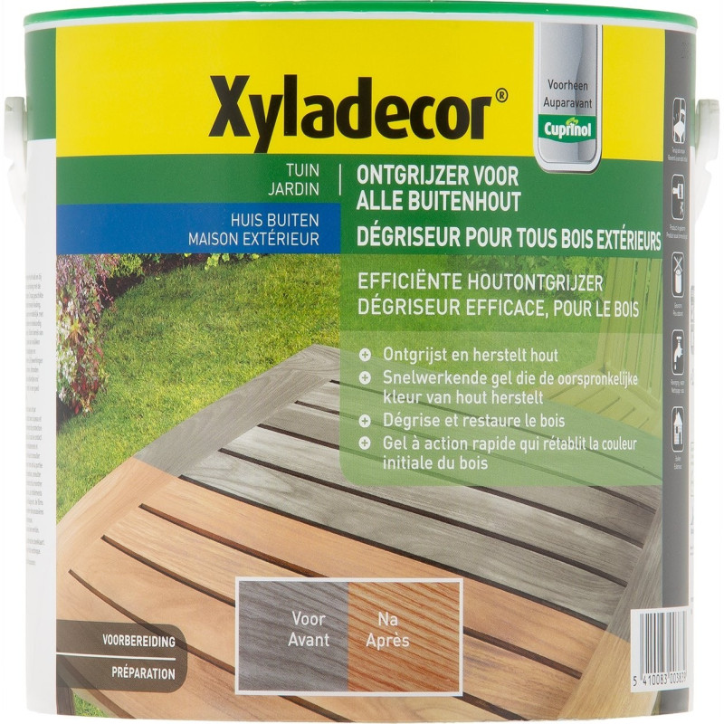 Dégriseur pour bois extérieurs 2,5 L XYLADECOR