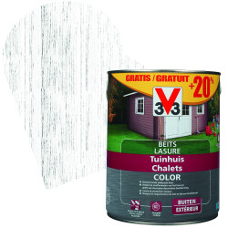 Lasure Chalets Couleur blanc glacé 2,5L – Protection | V33