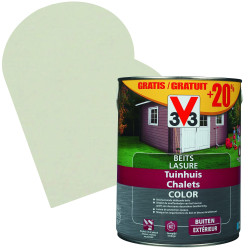 Lasure Chalets Couleur Gris Salar – 3 L offerts | V33