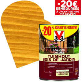 Lasure Bois De Jardin Mat 2,5L + 20%