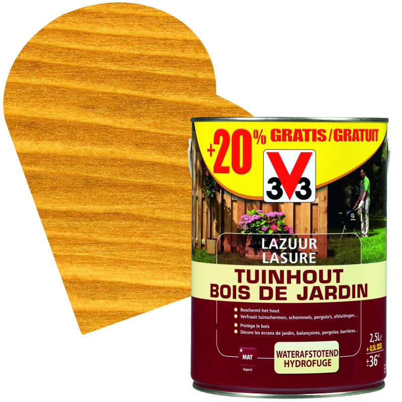 Lasure Bois De Jardin Mat 2,5L + 20%