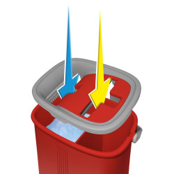 Balai Smart Mop Compact avec seau et 4 lingettes PASSAT