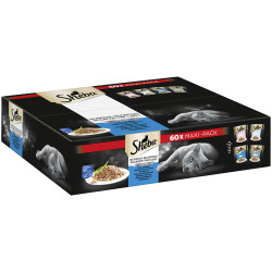 Patée pour chat Sélection Mini Filets au poisson 60 pièces SHEBA
