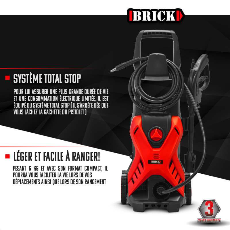 Nettoyeur haute pression BHP1650-135 135 bar BRICK