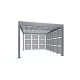 Carport Libeccio en aluminium 16,6 m² avec 8 claustras
