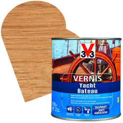 Vernis Bateau Ambré 0,75L V33 – Protection Terrasse | V33