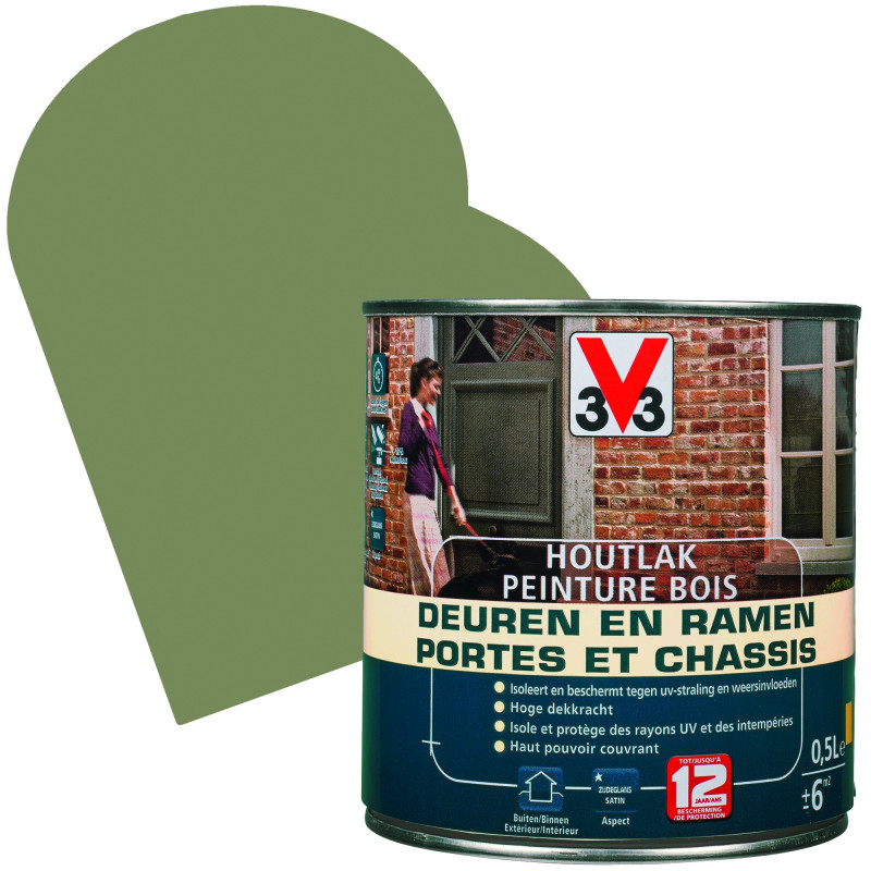 Peinture Bois Portes & Châssis cactus 0,5 L V33