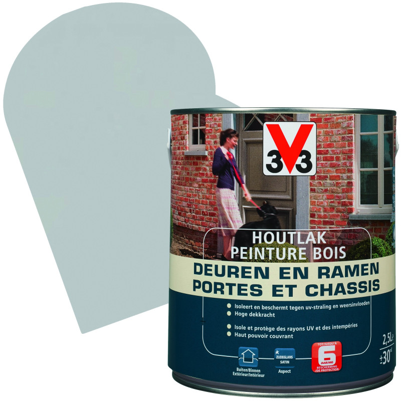 Peinture Bois Portes & Châssis grey sky 2,5 L V33