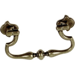 Poignée Carrée Zamac Bronze Style Ancien 96mm | LINEA BERTOMANI