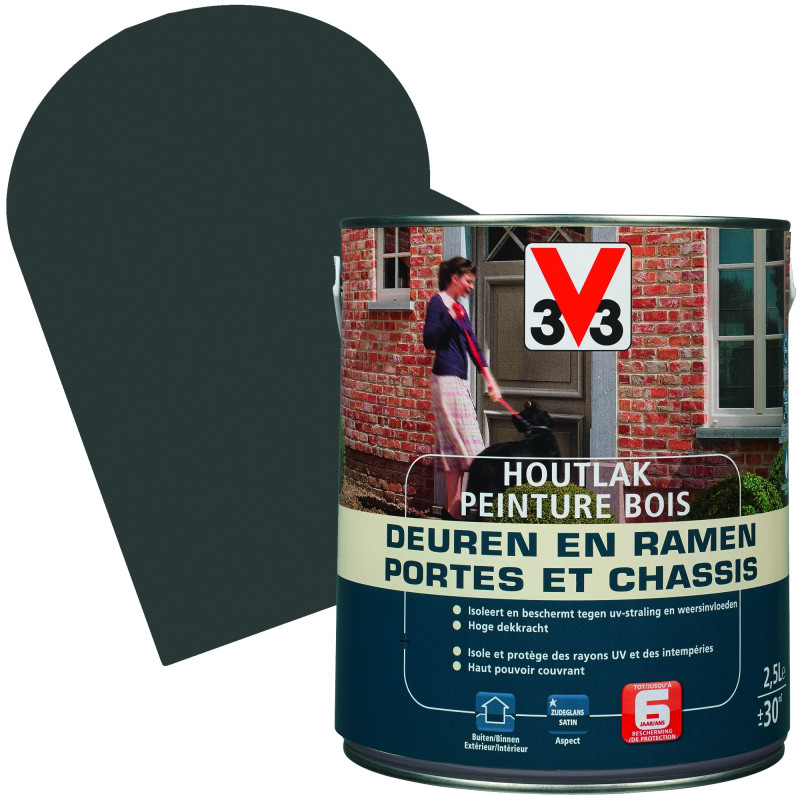 Peinture Bois Portes & Châssis volcanic stone 2,5 L V33