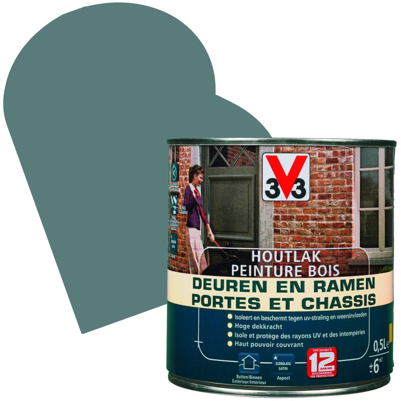 Peinture Bois Portes & Châssis waterfall 0,5 L V33