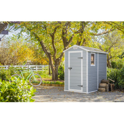 Abri de jardin en résine Premium gris 1,3 x 1,92 x 1,98 m KETER Abri de jardin en résine Premium gris 1,3 x 1,92 x 1,98 m KETER
