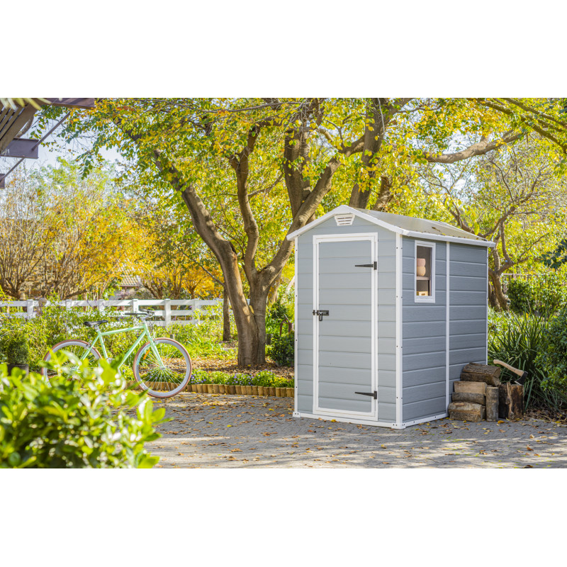 Abri de jardin en résine Premium gris 1,3 x 1,92 x 1,98 m KETER Abri de jardin en résine Premium gris 1,3 x 1,92 x 1,98 m KETER