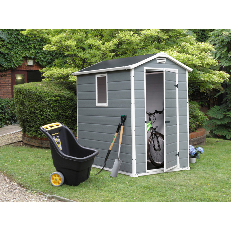 Abri de jardin en résine Premium gris 1,3 x 1,92 x 1,98 m KETER Abri de jardin en résine Premium gris 1,3 x 1,92 x 1,98 m KETER