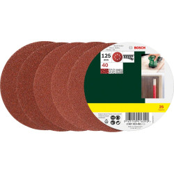 Disque abrasif G40 125 mm 25 pièces BOSCH