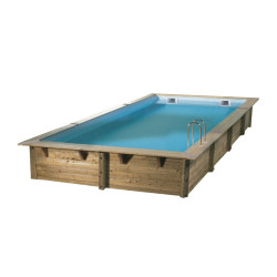 Piscine Linéa avec liner bleu 3,5 x 6,5 m UBBINK