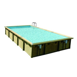 Piscine Linéa avec liner bleu 5 x 8 m UBBINK