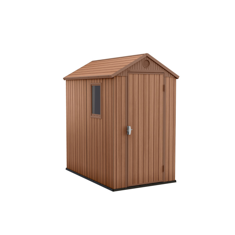 Abri de jardin en résine Darwin marron 1,26 x 1,85 x 2,05 m KETER