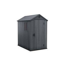 Abri de jardin en résine Darwin gris 1,26 x 1,85 x 2,05 m KETER
