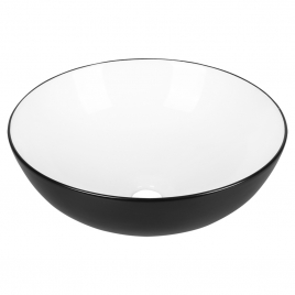 Vasque à poser Duo noir/blanc Ø 39,5 x 13,5 cm DIFFERNZ