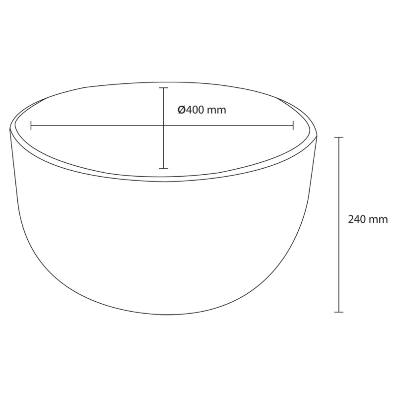 Vasque à poser Tulip gris foncé Ø 40 x 24 cm DIFFERNZ